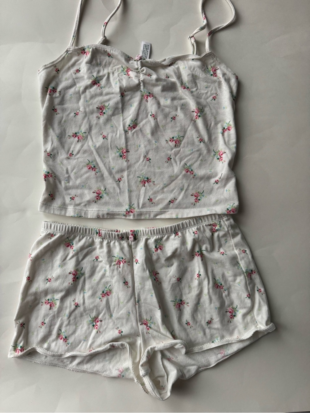 Wild fable White Floral Cami & Shorts Pajama Set xs